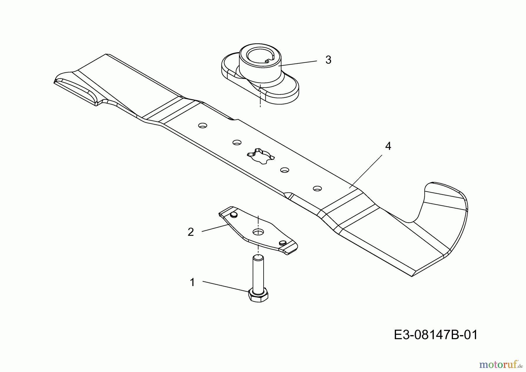 Wolf-Garten Motormäher S 4600 11A-TO5N650 (2016) Messer, Messeraufnahme