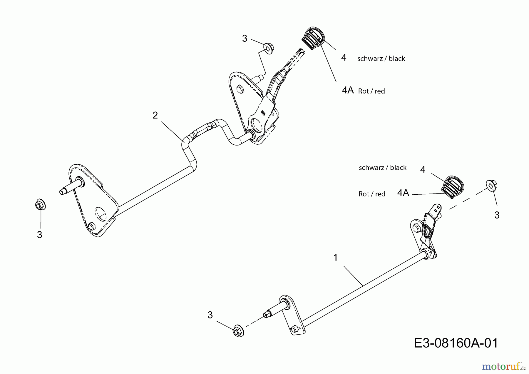  Wolf-Garten Motormäher mit Antrieb WS 46 A 12A-TZ5N650  (2016) Höhenverstellung