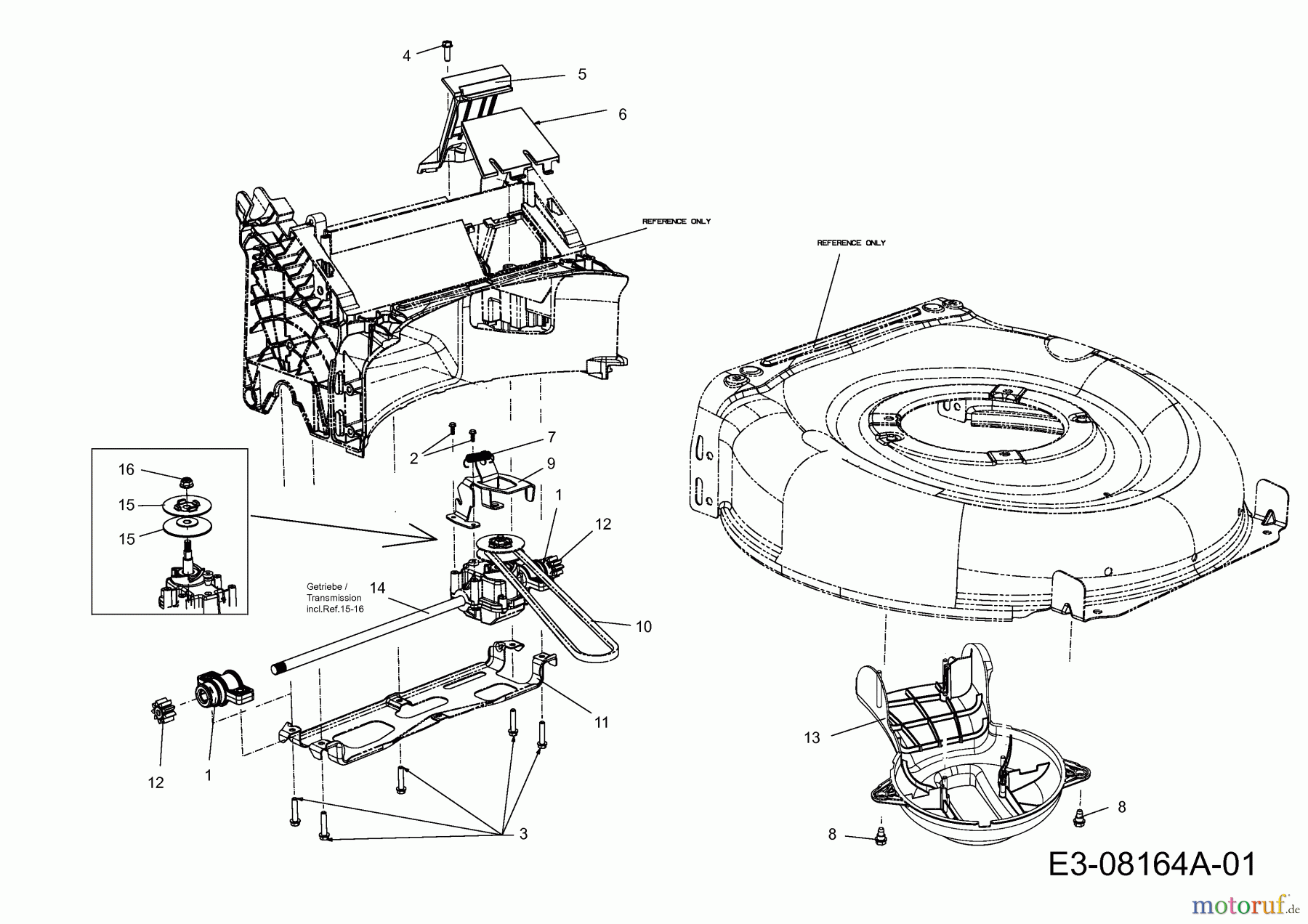  WOLF-Garten Expert Motormäher mit Antrieb Expert 420 A 12A-LUSC650  (2016) Getriebe, Keilriemen