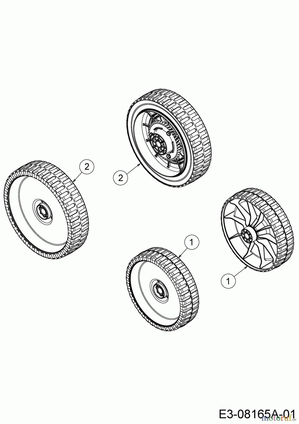  Wolf-Garten Motormäher mit Antrieb A 4600 A 12A-TOSC650  (2017) Räder