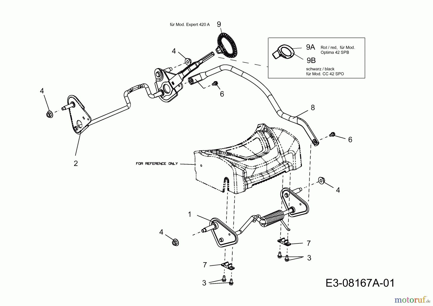  WOLF-Garten Expert Motormäher mit Antrieb Expert 420 A 12A-LUSC650  (2016) Höhenverstellung