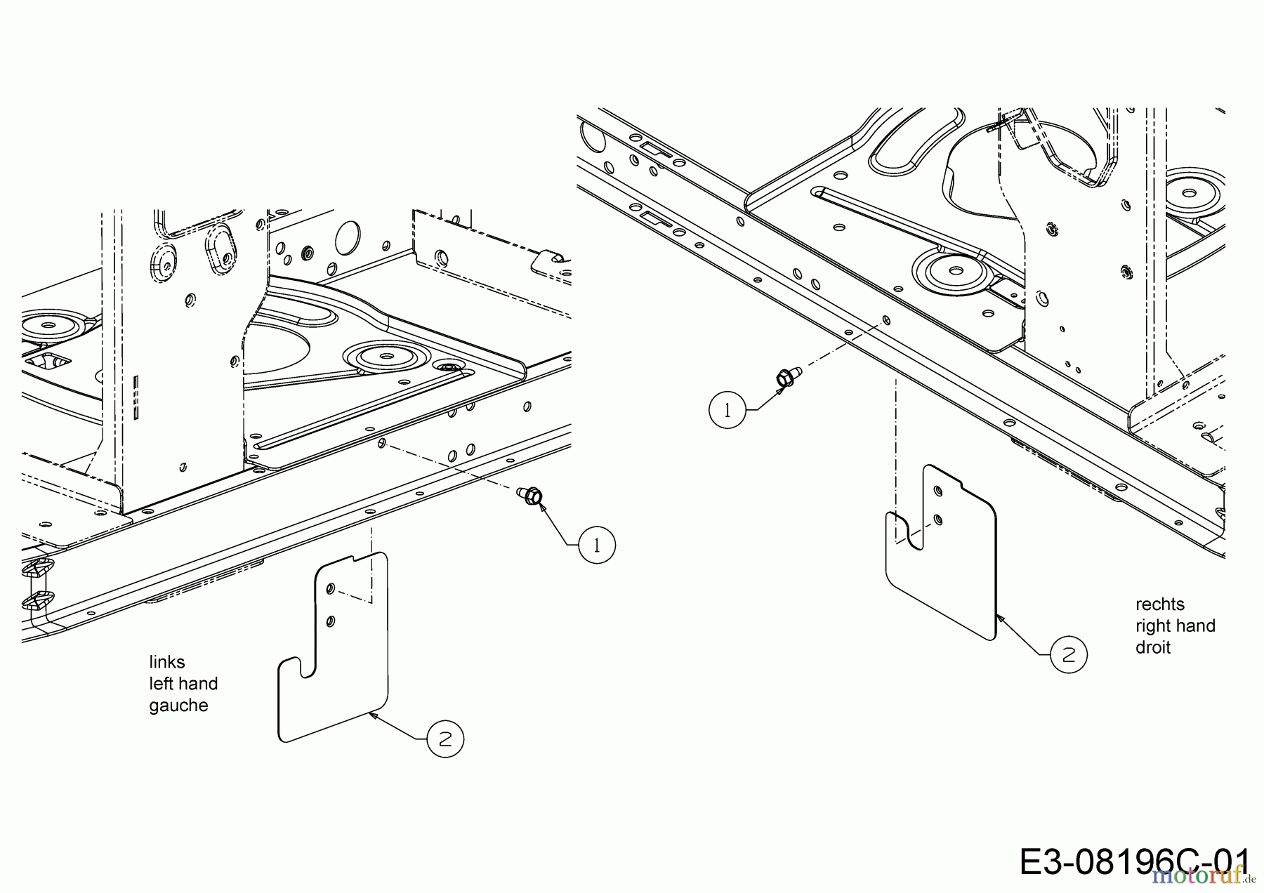  Wolf-Garten Rasentraktoren Scooter Mini / RDE 60 M 13A326SC650M  (2017) Abdeckung