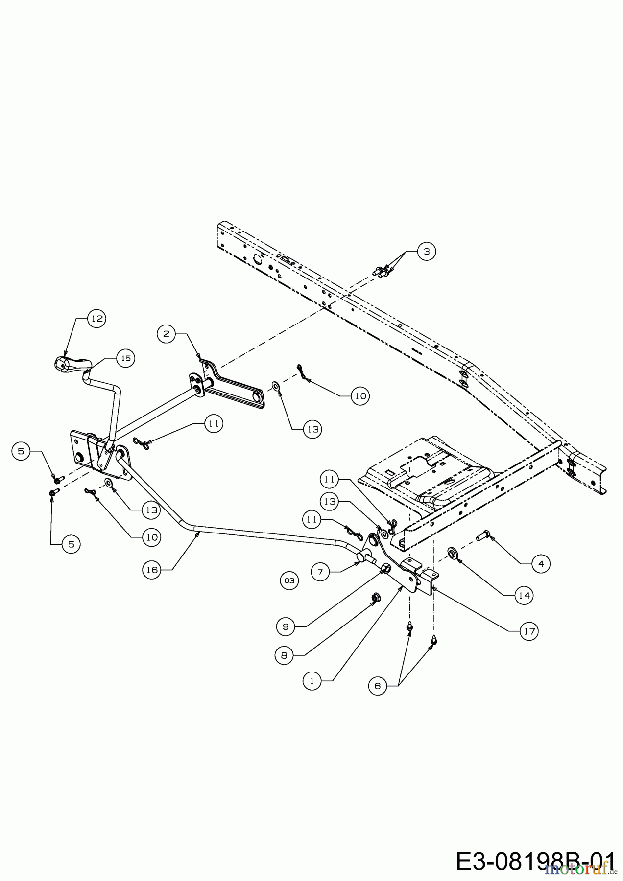  Wolf-Garten Rasentraktoren RDE 60 M 13A326EC650F  (2014) Mähwerksaushebung