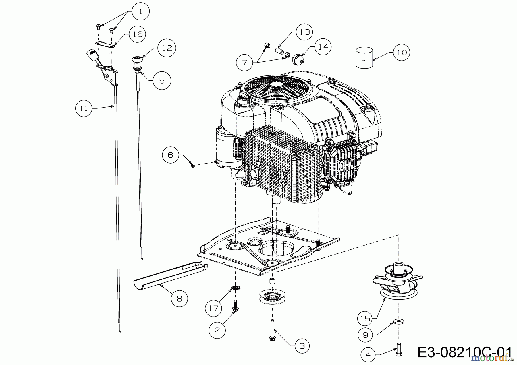  WOLF-Garten Expert Rasentraktoren Scooter Pro 13C226HD650  (2018) Choke- und Gaszug, Motorzubehör