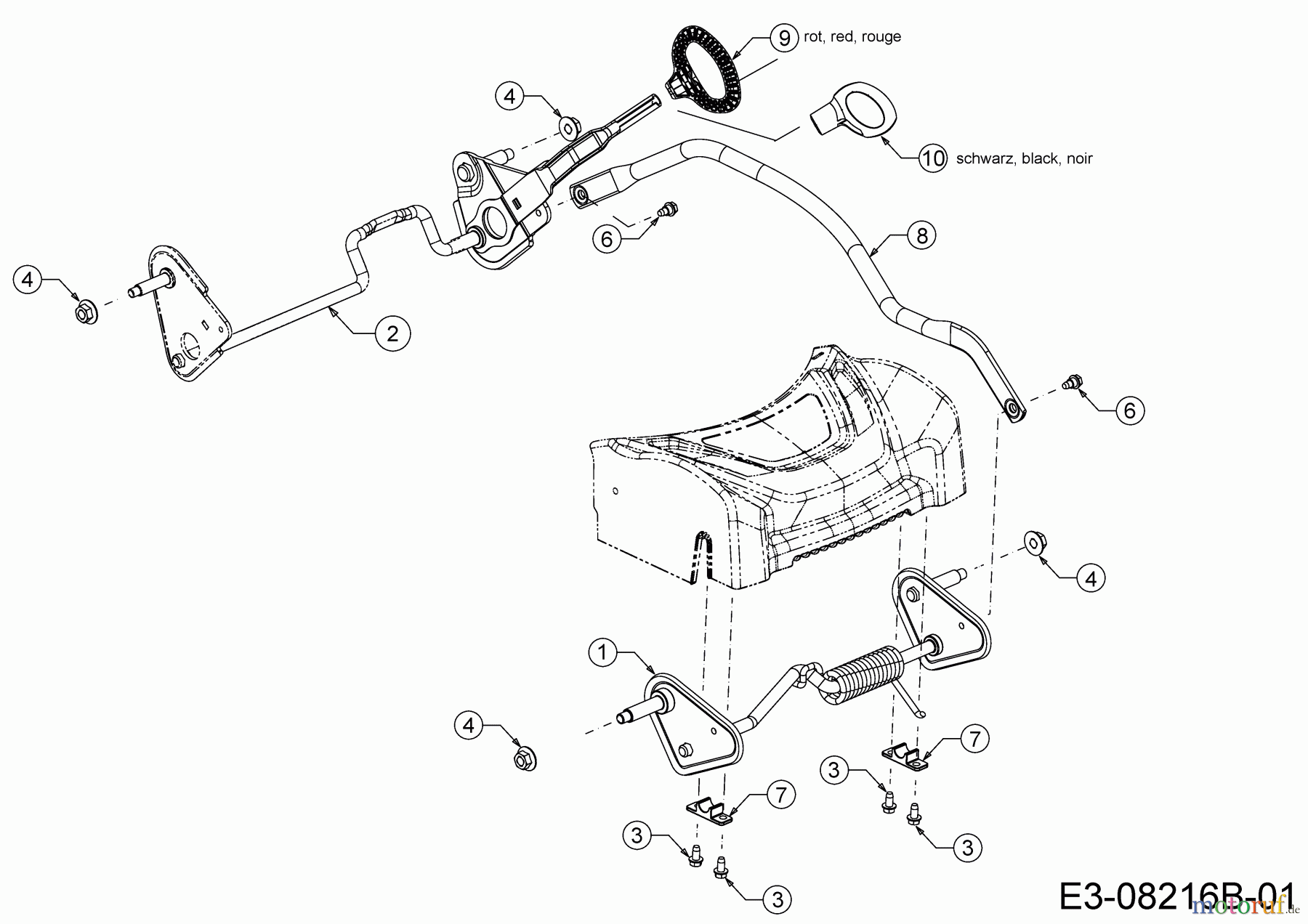  Wolf-Garten Motormäher mit Antrieb A 530 AVHW 12AQPV6K650  (2015) Höhenverstellung