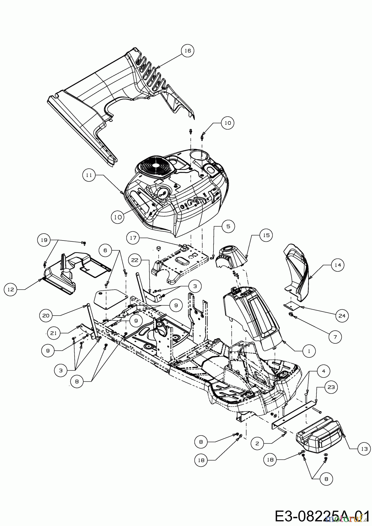  WOLF-Garten Expert Rasentraktoren Scooter Pro 13B226ED650  (2013) Frontgewicht, Verkleidungen