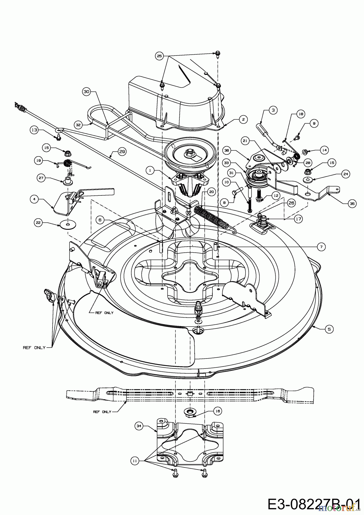  WOLF-Garten Expert Rasentraktoren Scooter Pro 13B226ED650  (2014) Mähwerk D (30