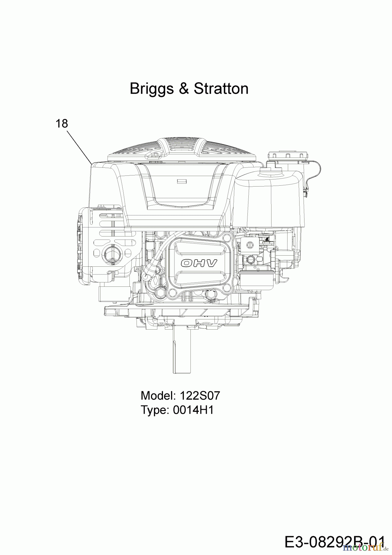  Wolf-Garten Rasentraktoren Scooter Mini / RDE 60 M 13A326SC650F  (2016) Motor B&S