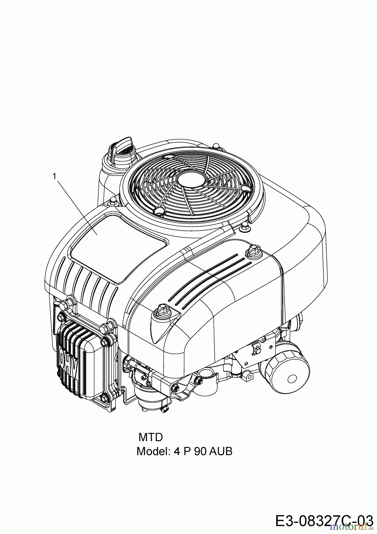  Wolf-Garten Rasentraktoren E 13/96 T 13H2765F650  (2017) Motor MTD