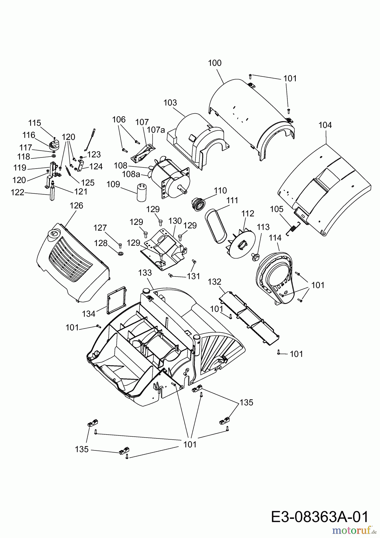 Wolf-Garten Elektrovertikutierer UV 32 EV 3632680  (2013) Elektromotor, Keilriemen