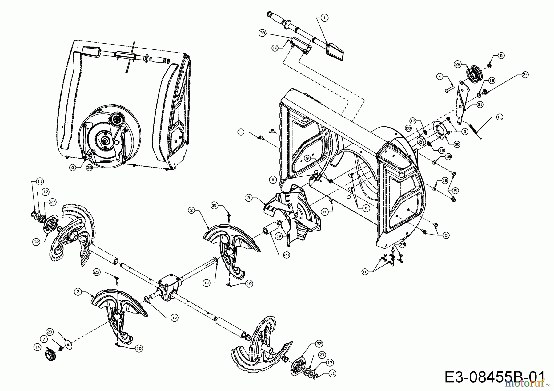  WOLF-Garten Expert Schneefräsen Expert 76130 HDT 31AY77SZ650  (2016) Schaufelrad, Schnecke