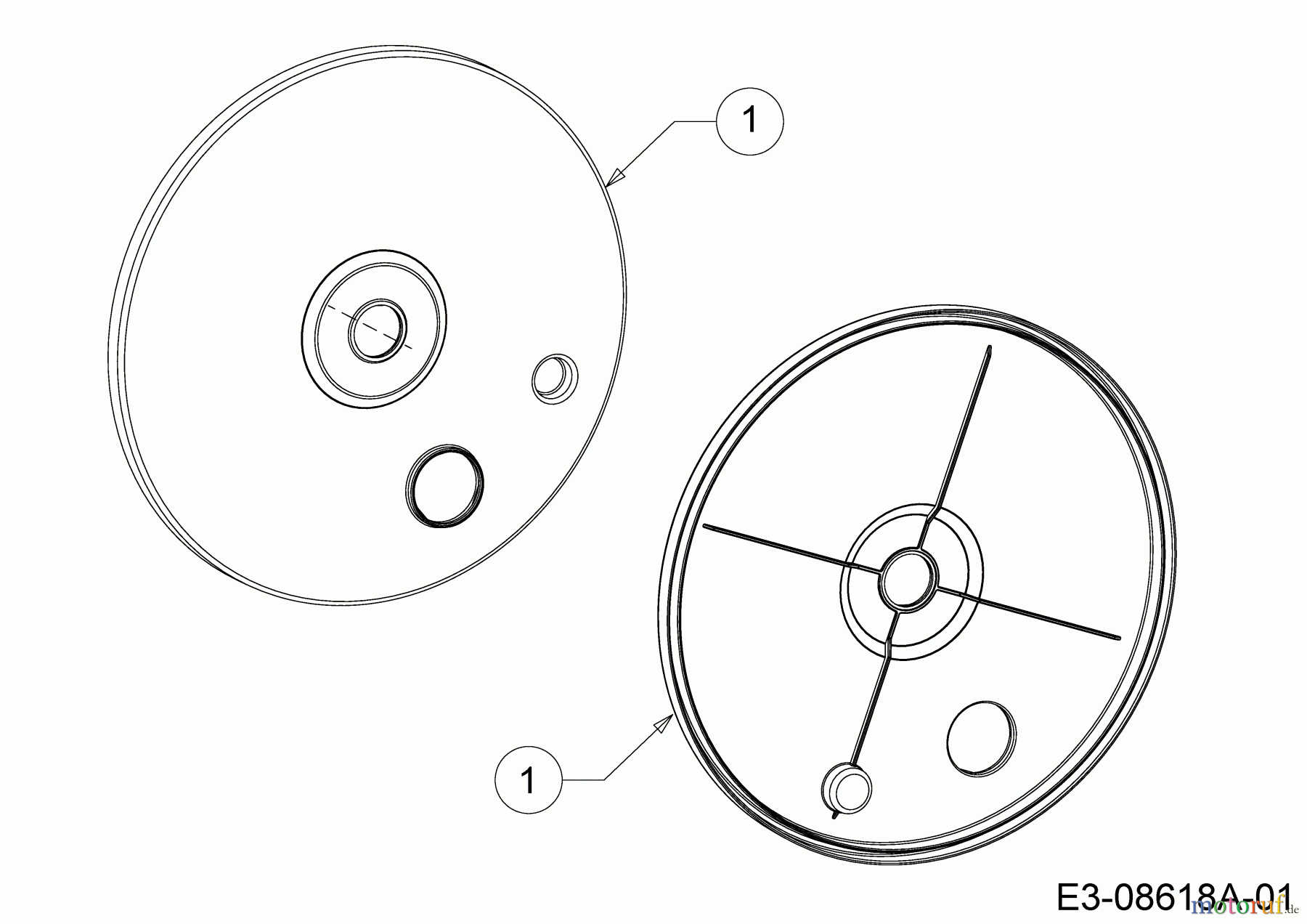  Wolf-Garten Motormäher mit Antrieb S 46 AHW 12A-TRJS650  (2015) Radabdeckungen