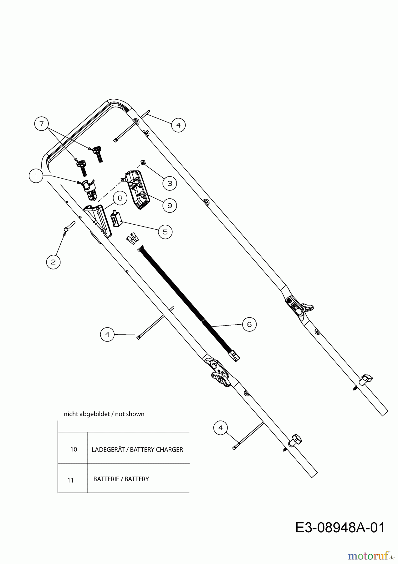  Wolf-Garten Motormäher mit Antrieb A 530 AVHWIS 12ARPV6J650  (2015) Elektroteile, Zündschloss