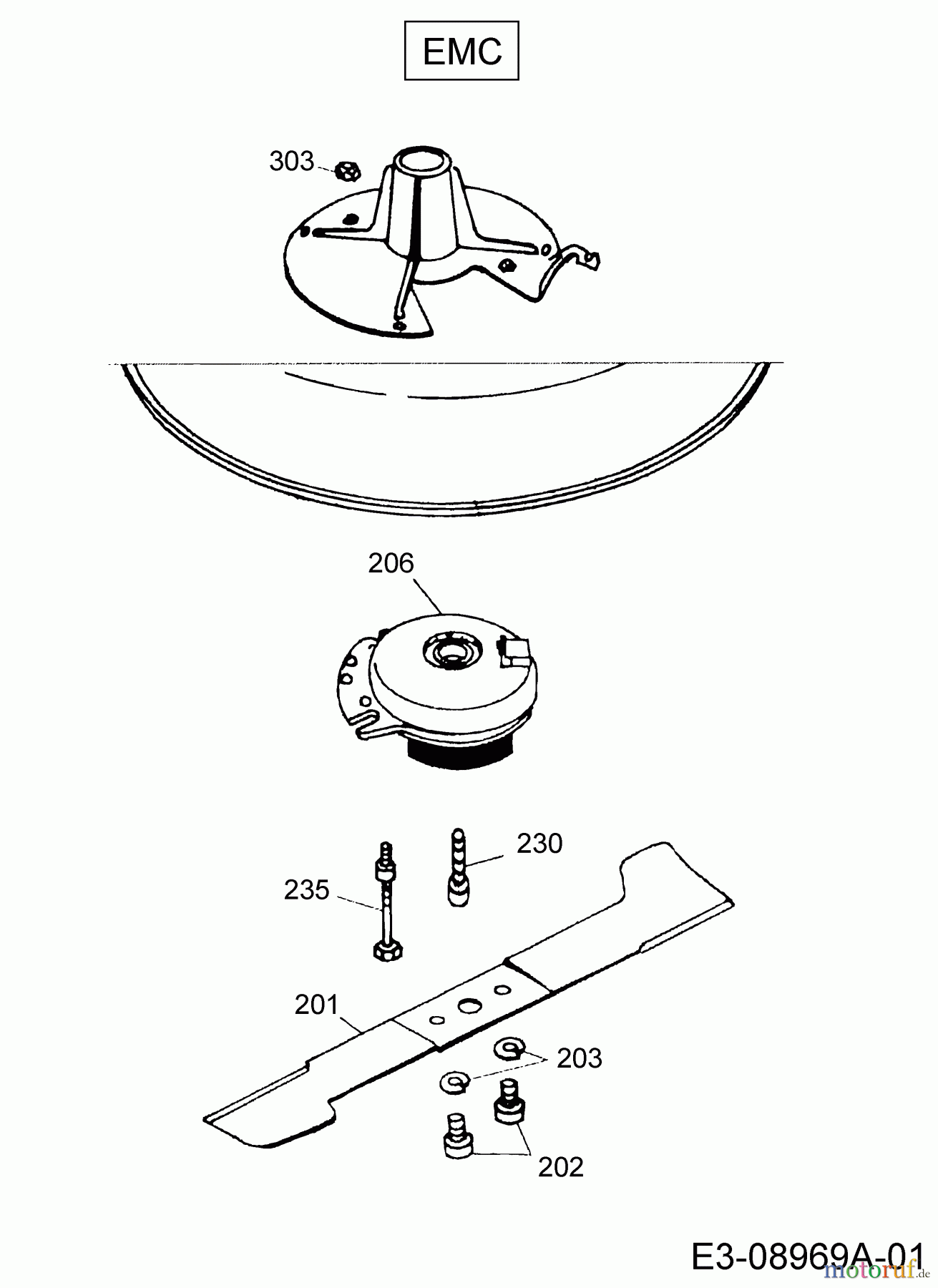 Wolf-Garten Scooter Scooter OHV 3 6995000 Serie A (2001) Elektromagnetkupplung, Messer