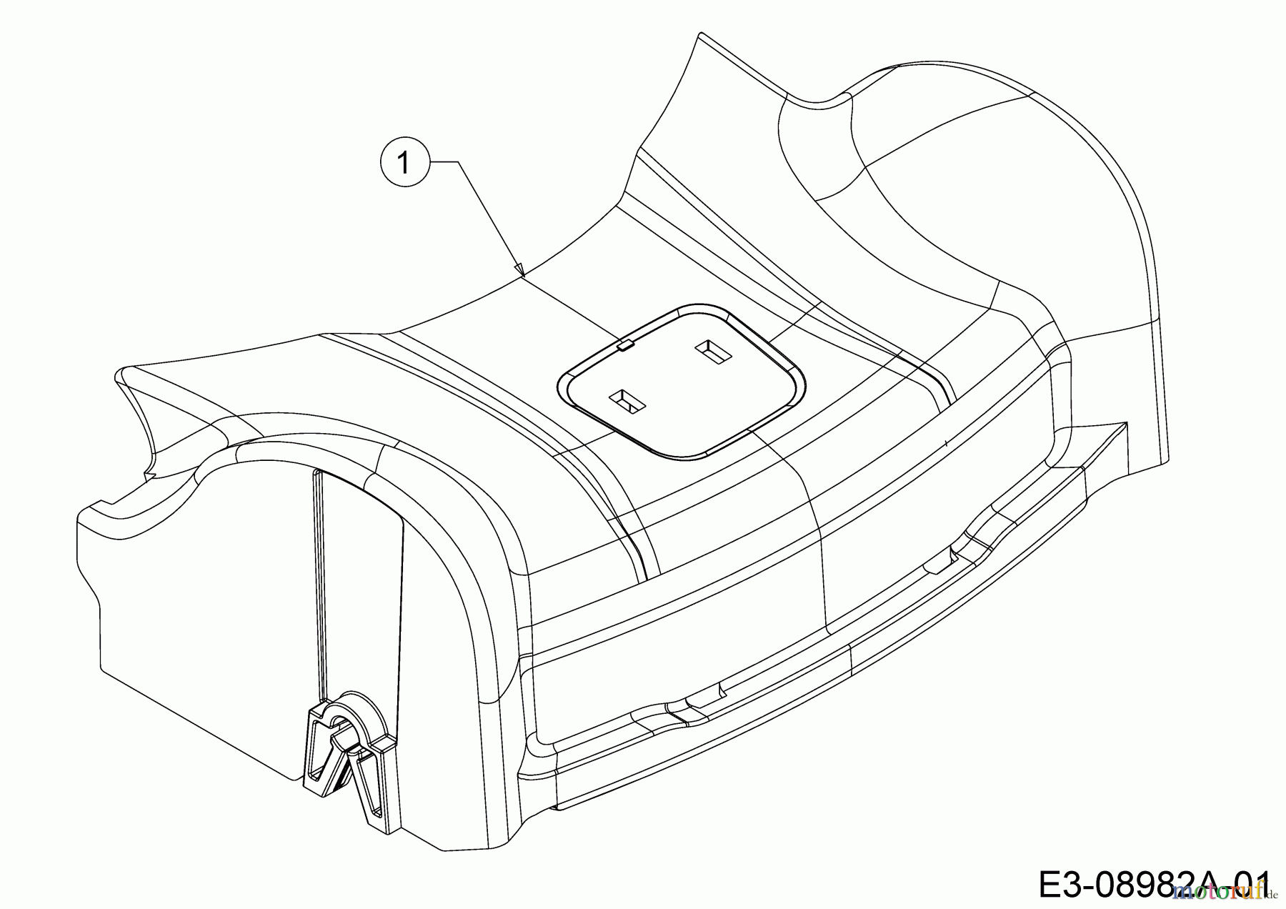  Wolf-Garten Motormäher mit Antrieb S 46 AHW 12A-TRJS650  (2015) Abdeckung Vorderachse