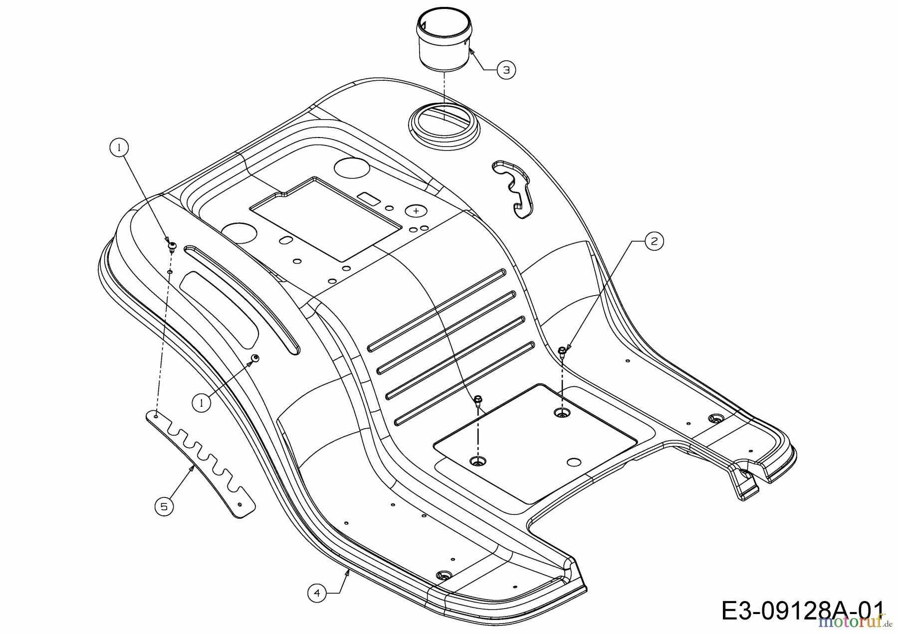  Wolf-Garten Rasentraktoren E 13/96 T 13H2765F650  (2016) Sitzwanne