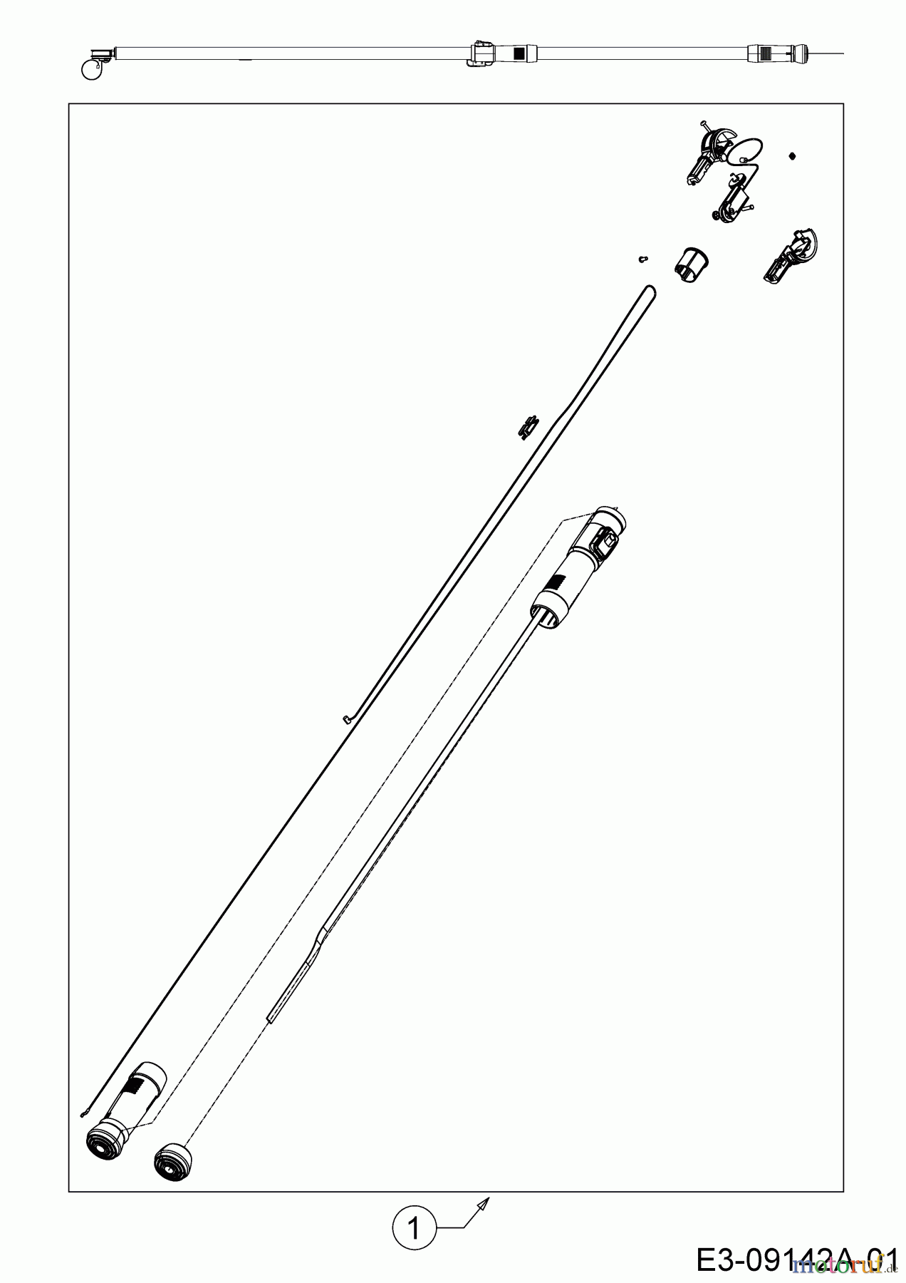  Wolf-Garten Astscheren PDCRR 200 73ACA001650  (2015) Reparatursatz Stiel