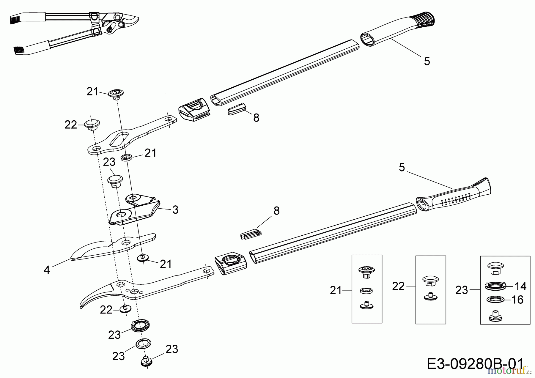  Wolf-Garten Astscheren Power Cut RR 750 73BGA006650  (2018) Grundgerät