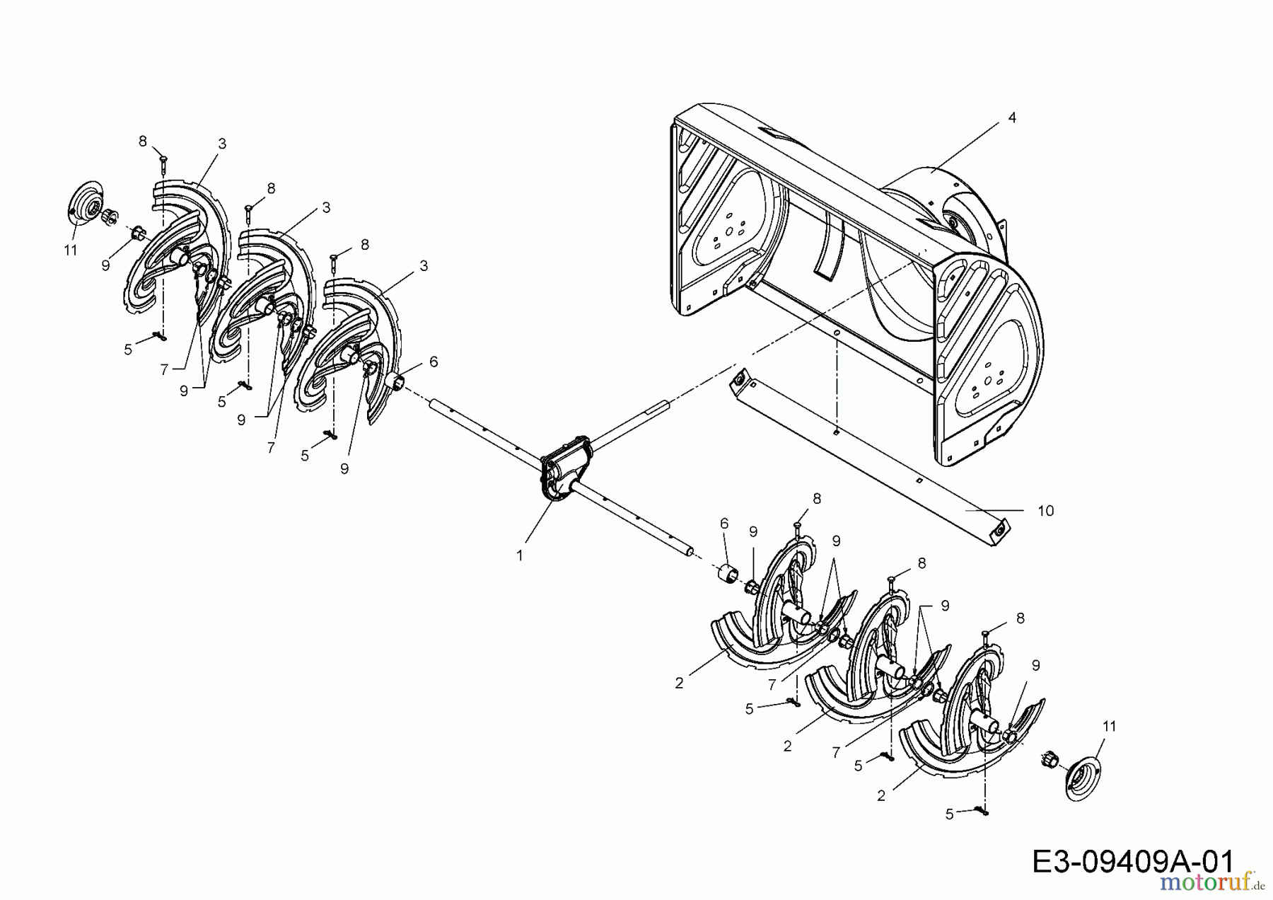 Wolf-Garten Schneefräsen Ambition SF 76 E 31AY55T5650 (2016) Fräsgehäuse