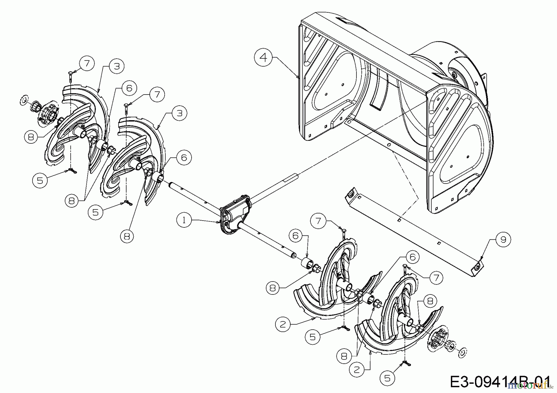  Wolf-Garten Schneefräsen SF 61 E 31AW63F2650  (2017) Fräsgehäuse