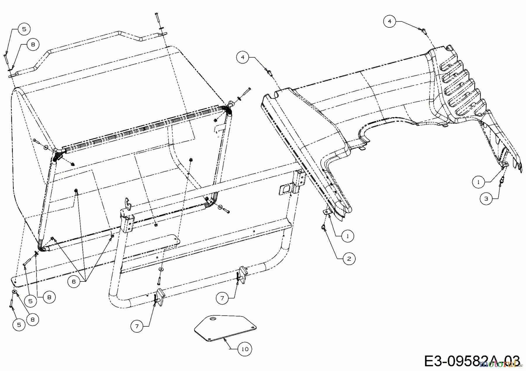  Wolf-Garten Rasentraktoren Scooter Hydro 13A221SD650  (2016) Anhängekupplung, Schraubenbeipack Sitzwanne