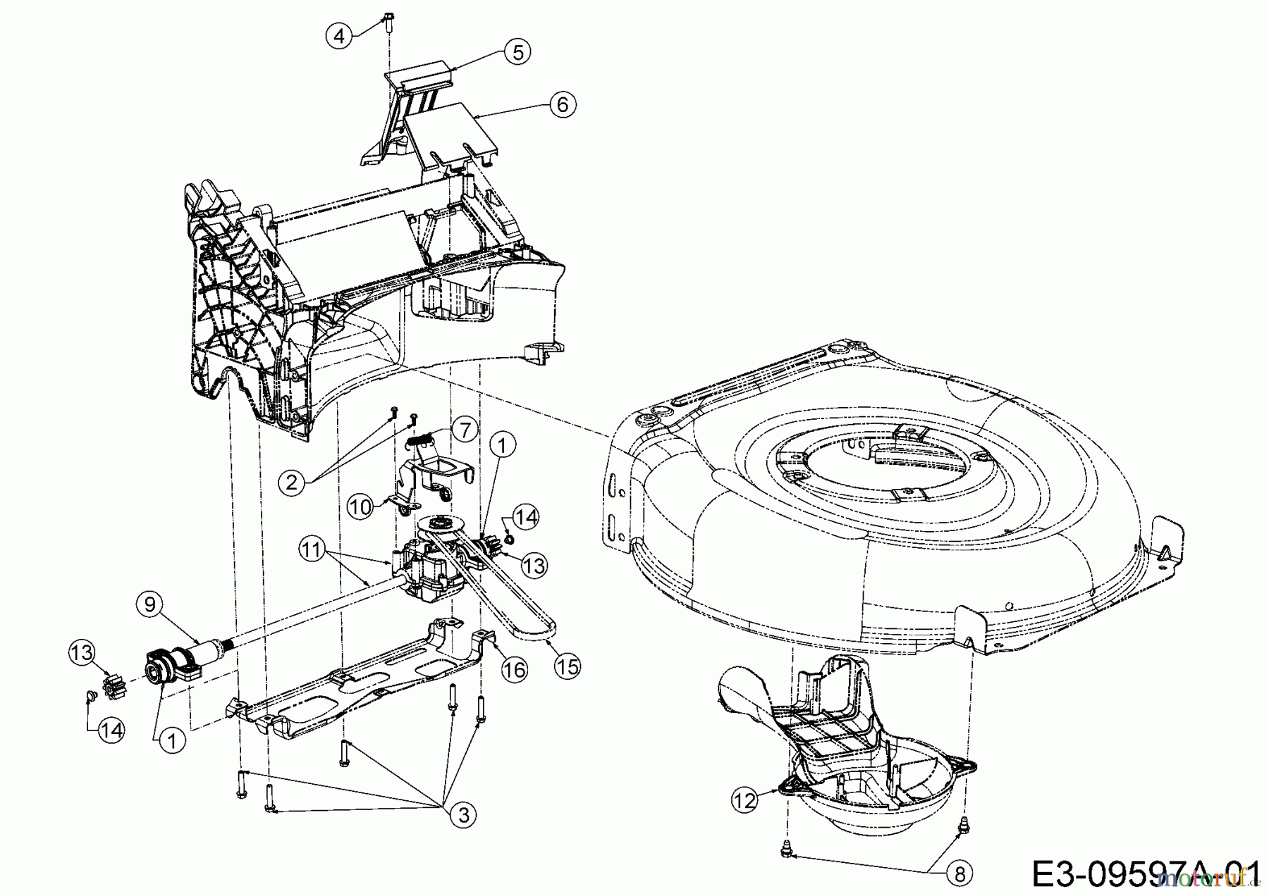  WOLF-Garten Expert Motormäher mit Antrieb Expert 420 A 12B-LUSC650  (2016) Getriebe, Keilriemen