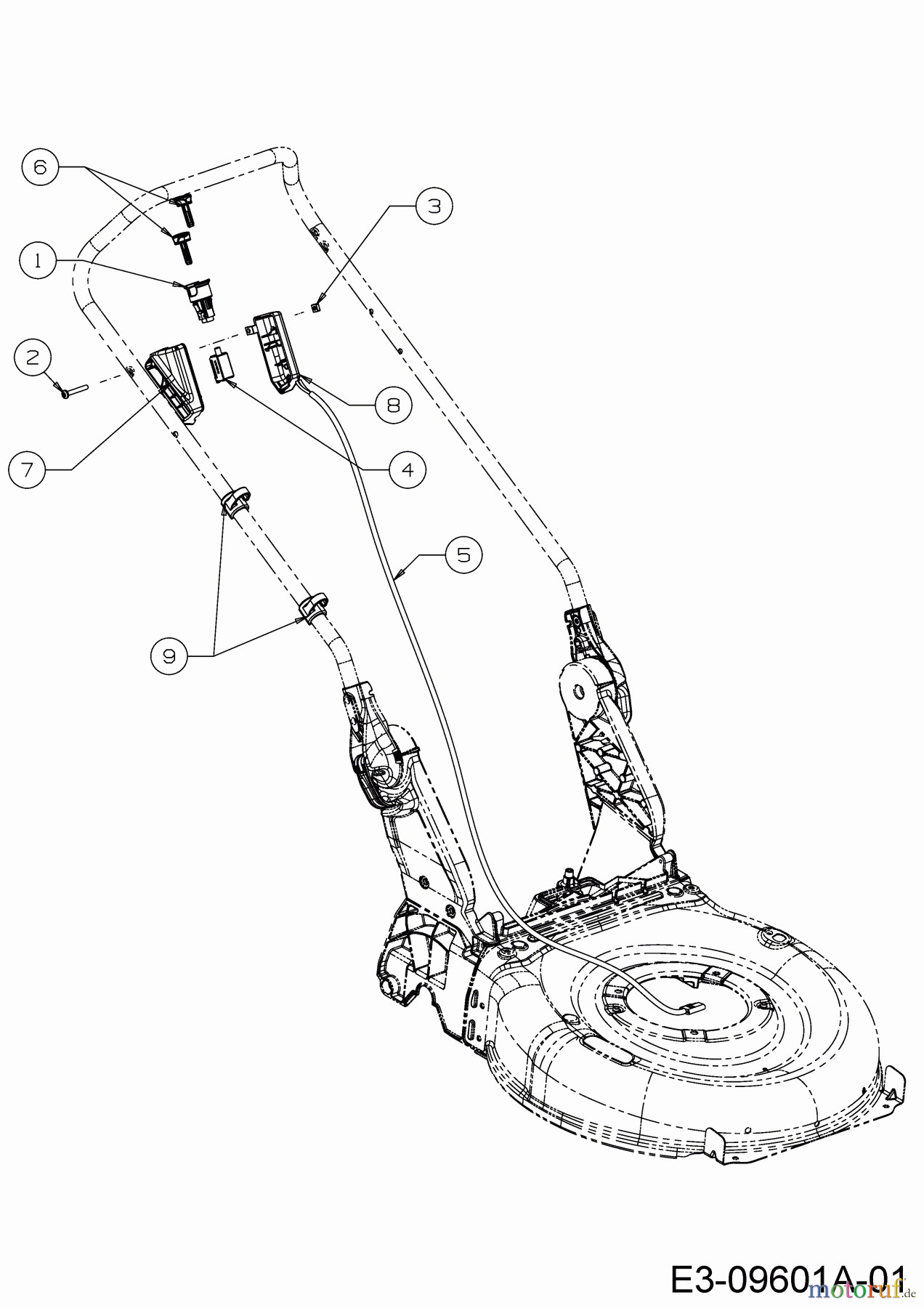  WOLF-Garten Expert Motormäher mit Antrieb Expert 46 BAVIS 12BGK17E650  (2017) Elektroteile