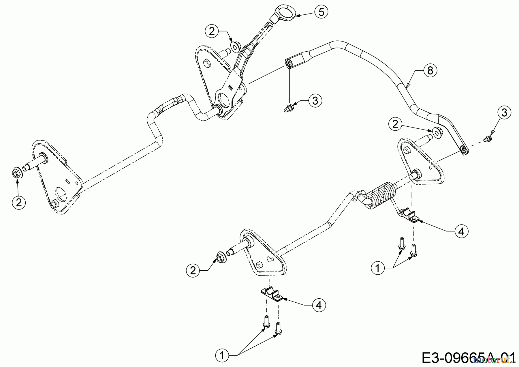  WOLF-Garten Expert Motormäher Expert 420 11A-LUSC650  (2016) Achsen, Höhenverstellung