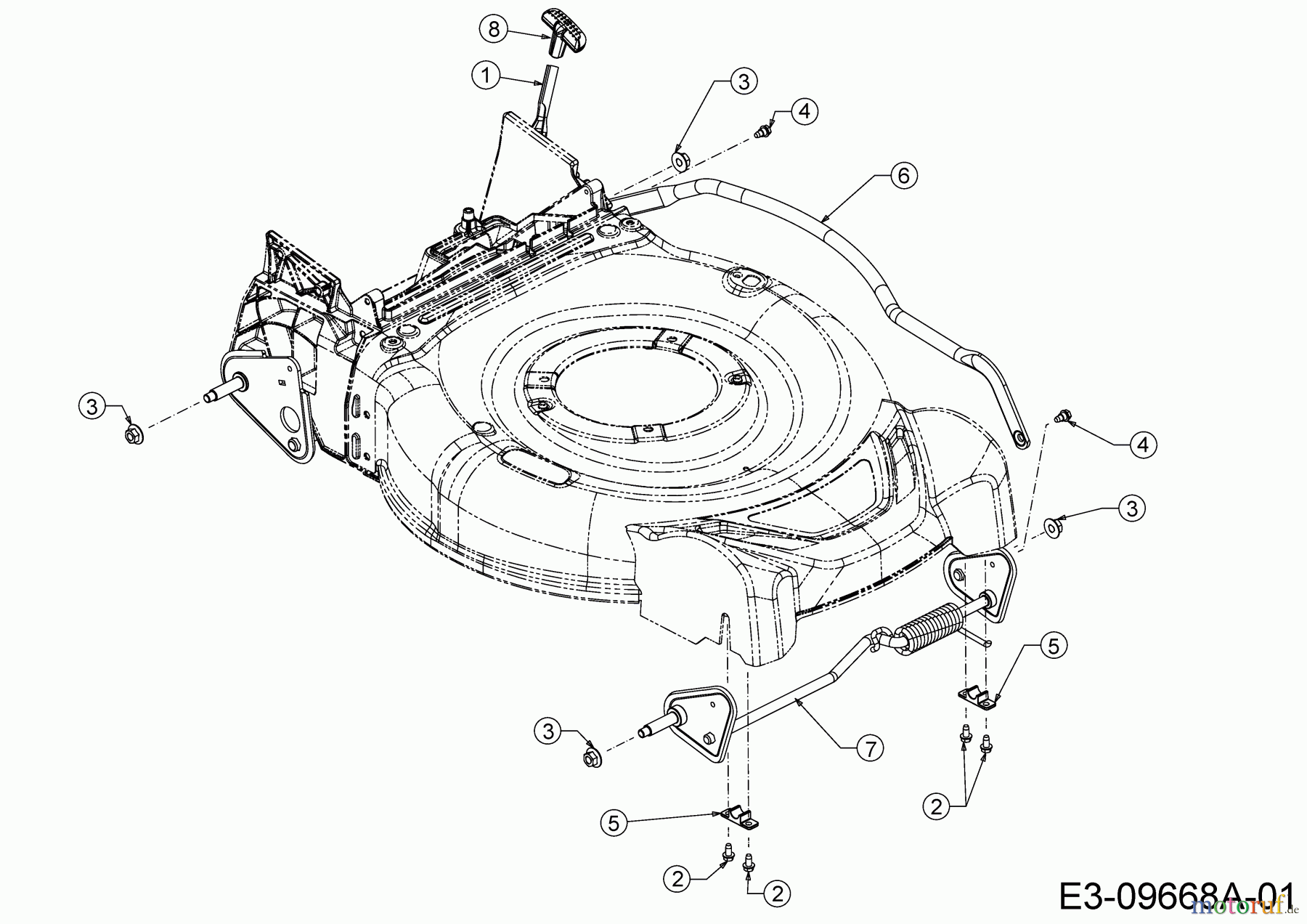  WOLF-Garten Expert Motormäher mit Antrieb Expert 53 BA V IS 12BGQ56J650  (2017) Achsen, Höhenverstellung