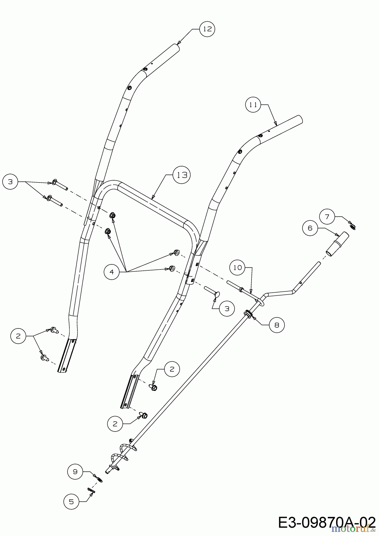  Wolf-Garten Schneefräsen SF 61 E 31AW63F2650  (2019) Holm, Kurbel