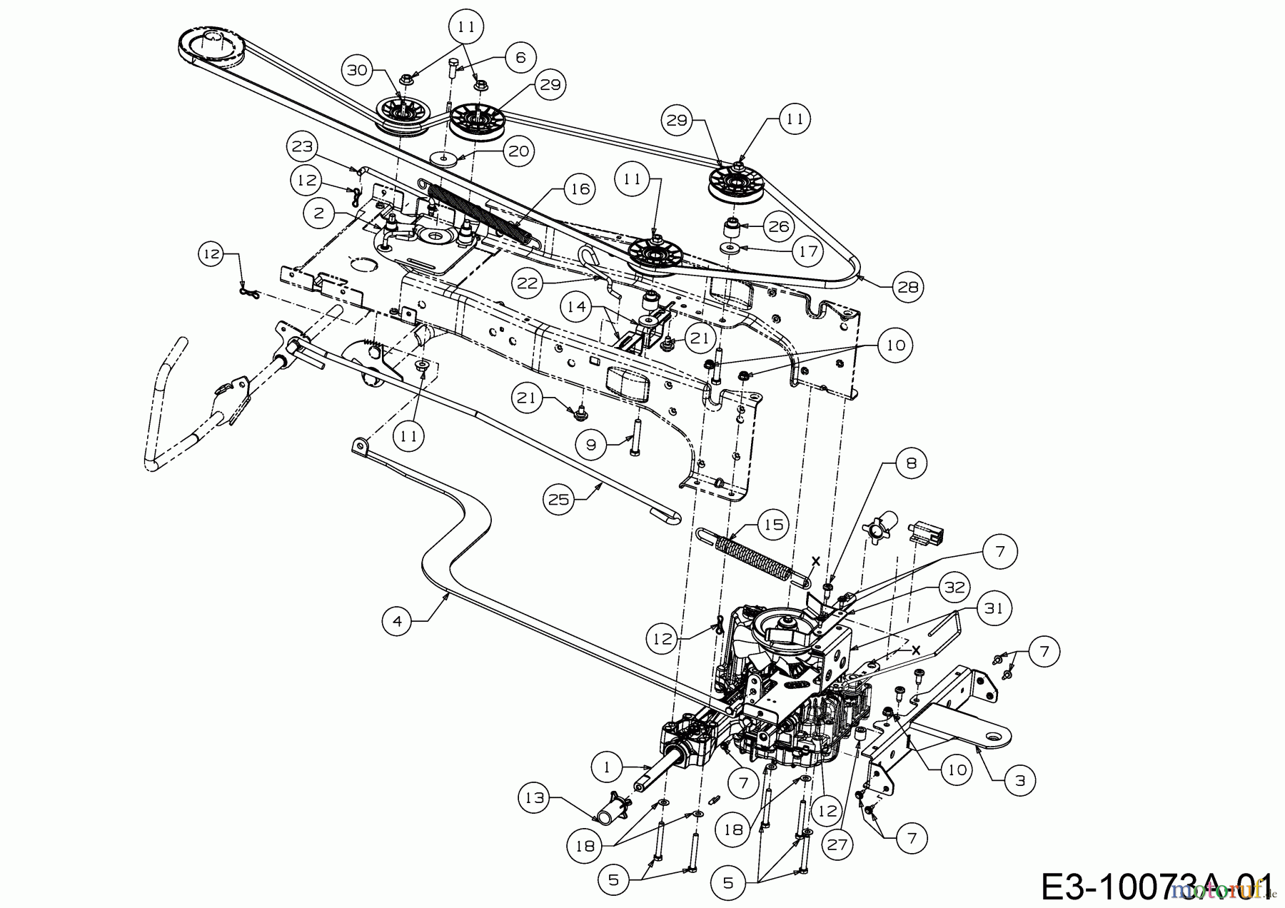  WOLF-Garten Expert Rasentraktoren Alpha 106.220 H 13AAA1VR650  (2017) Fahrantrieb