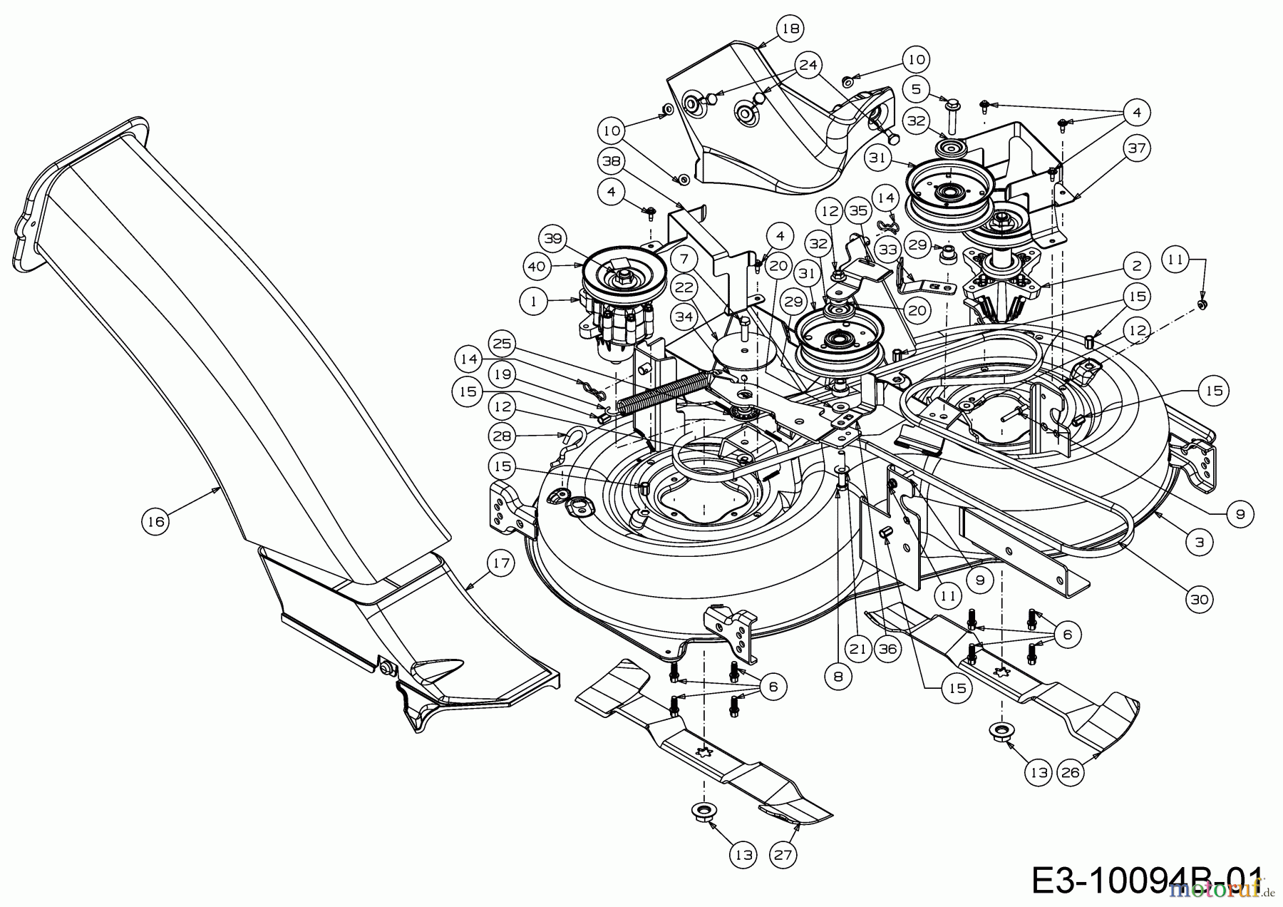  WOLF-Garten Expert Rasentraktoren 95.165 H 13CDA1VB650  (2018) Mähwerk B (37