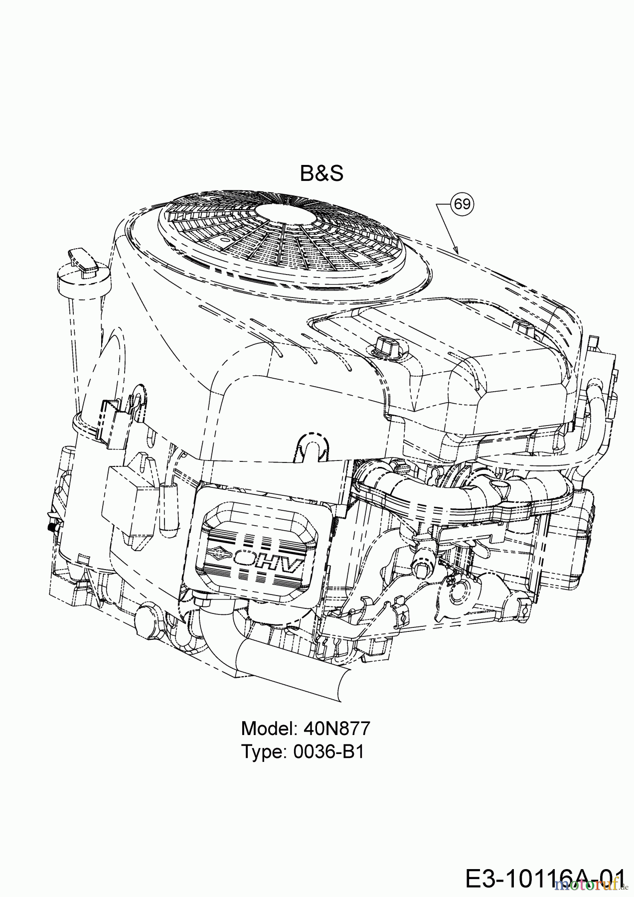  WOLF-Garten Expert Rasentraktoren Alpha 106.220 H 13AAA1VR650  (2017) Motor Briggs & Stratton