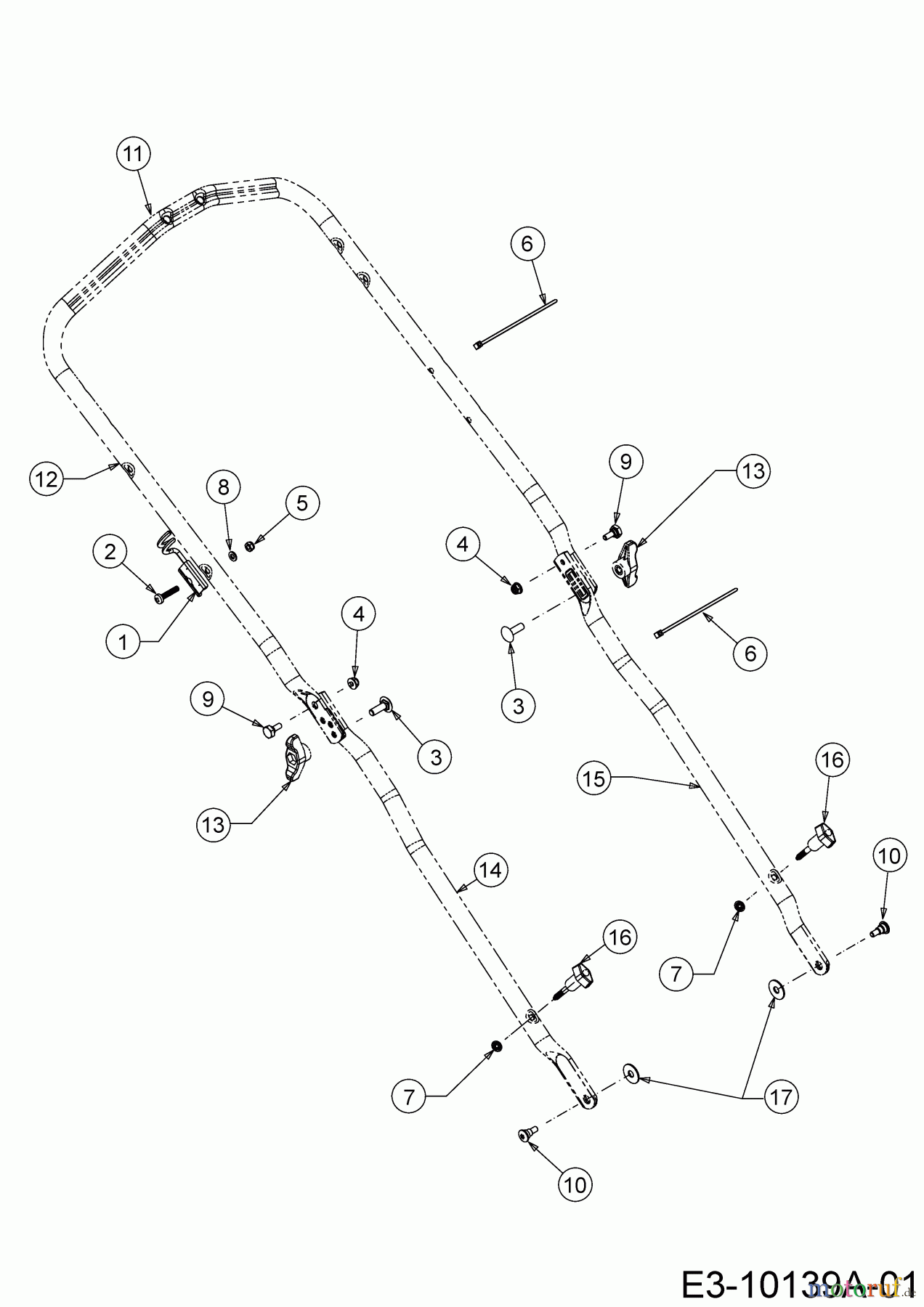  WOLF-Garten Expert Motormäher mit Antrieb Expert 460 A 12C-TUKC650  (2017) Holm