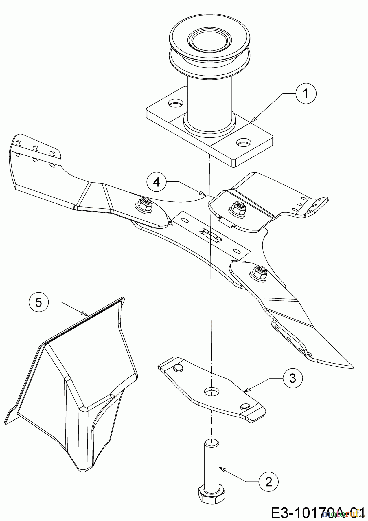  Wolf-Garten Motormäher mit Antrieb A 460 ASPHWIS 12AYTVB9650  (2018) Messer, Messeraufnahme, Mulchstopfen