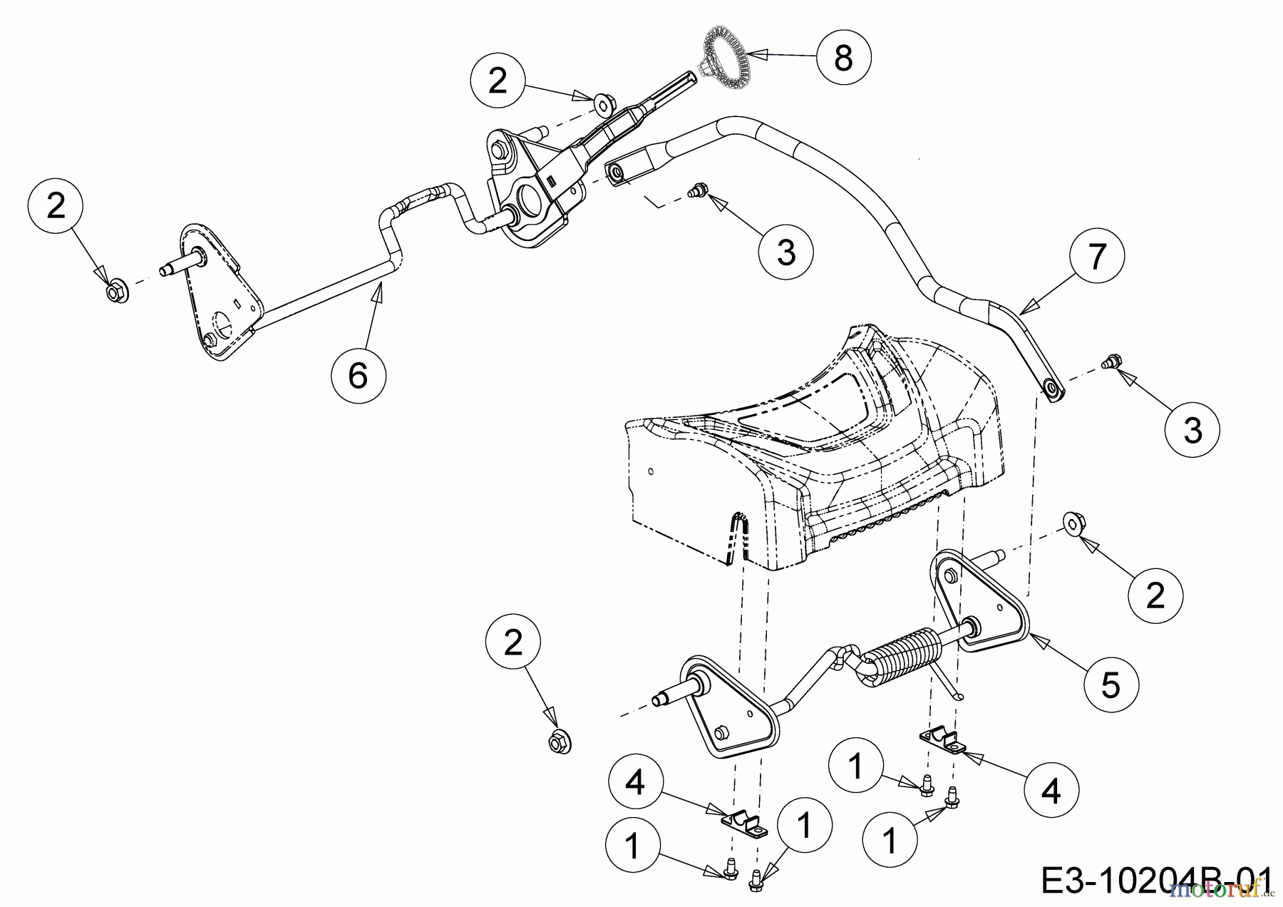  Wolf-Garten Motormäher mit Antrieb AH 4200 H 12A-LV5B650  (2018) Achsen, Höhenverstellung