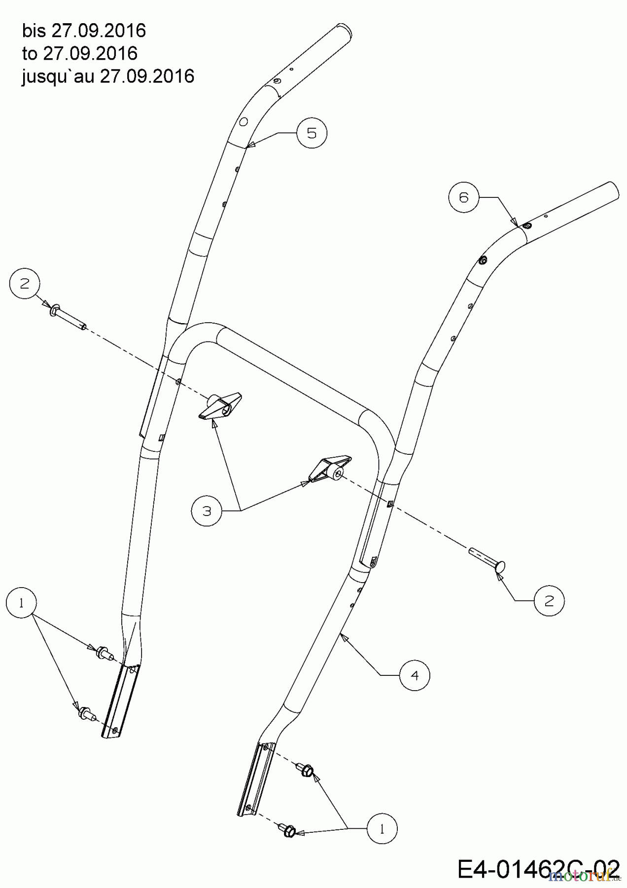 Wolf-Garten Schneefräsen SF 66 E 31AY54T3650 (2017) Holm bis 27.09.2016
