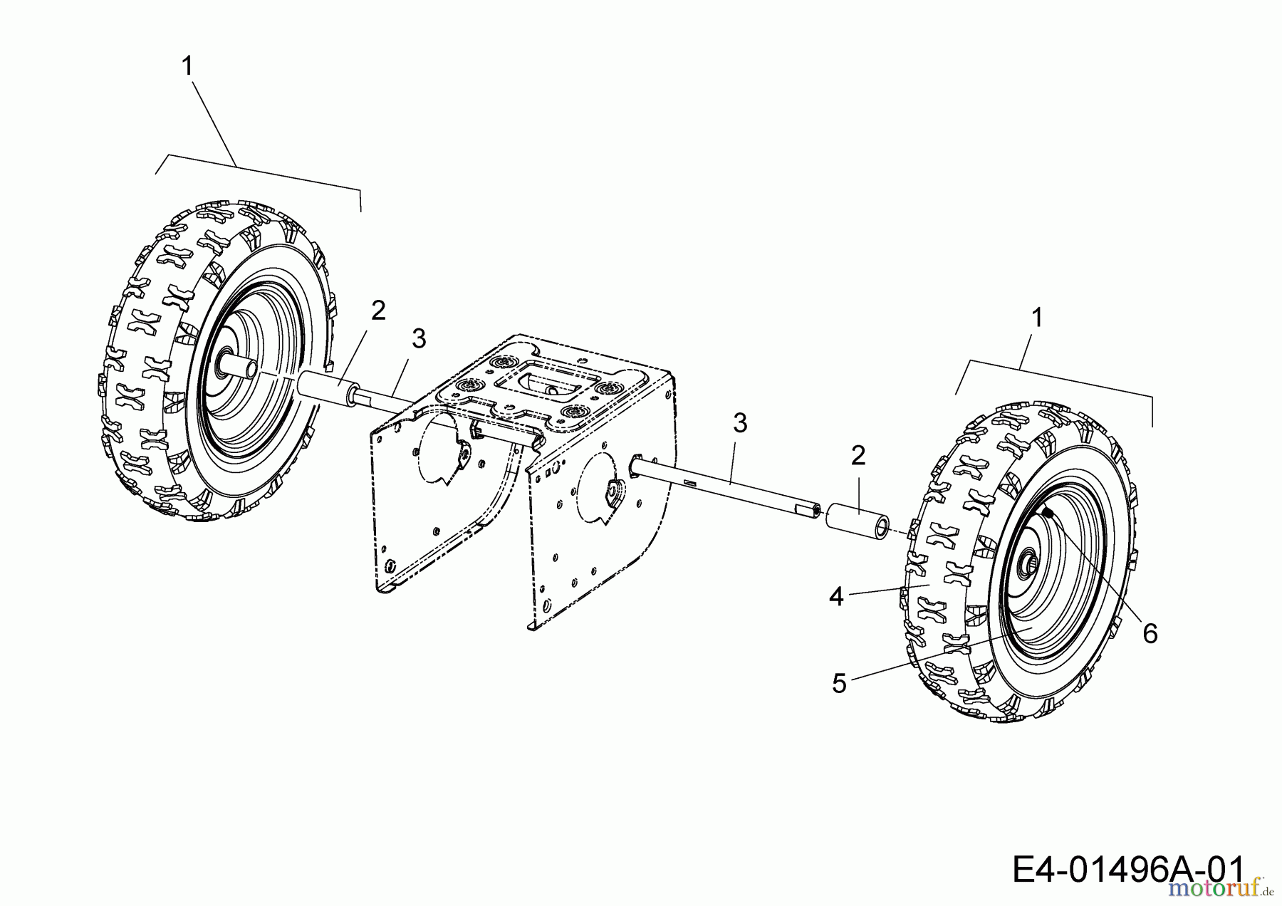  Wolf-Garten Schneefräsen Ambition SF 66 E 31AY54T3650  (2015) Räder