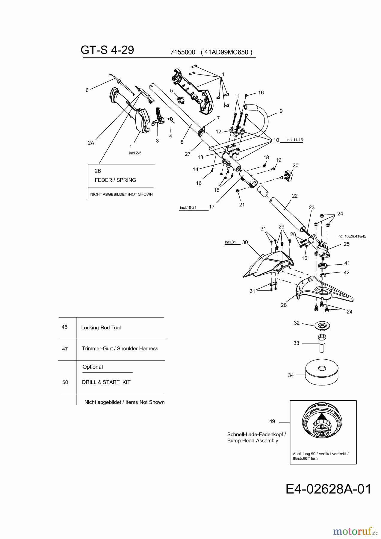  Wolf-Garten Motorsensen GT-S 4-29 41AD99MC650  (2013) Grundgerät