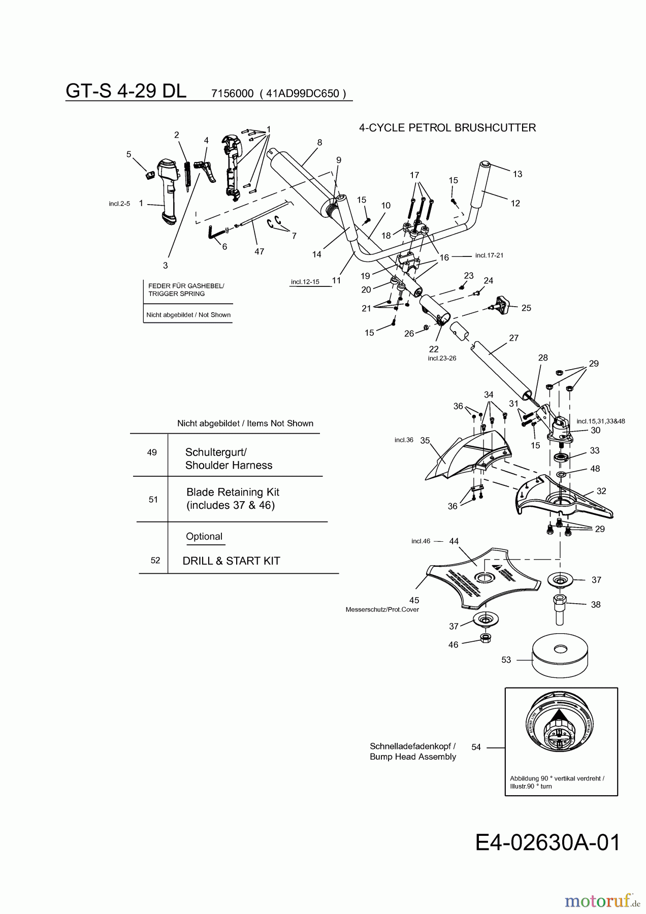  Wolf-Garten Motorsensen GT-S 4-29 DL 41AD99DC650  (2013) Grundgerät