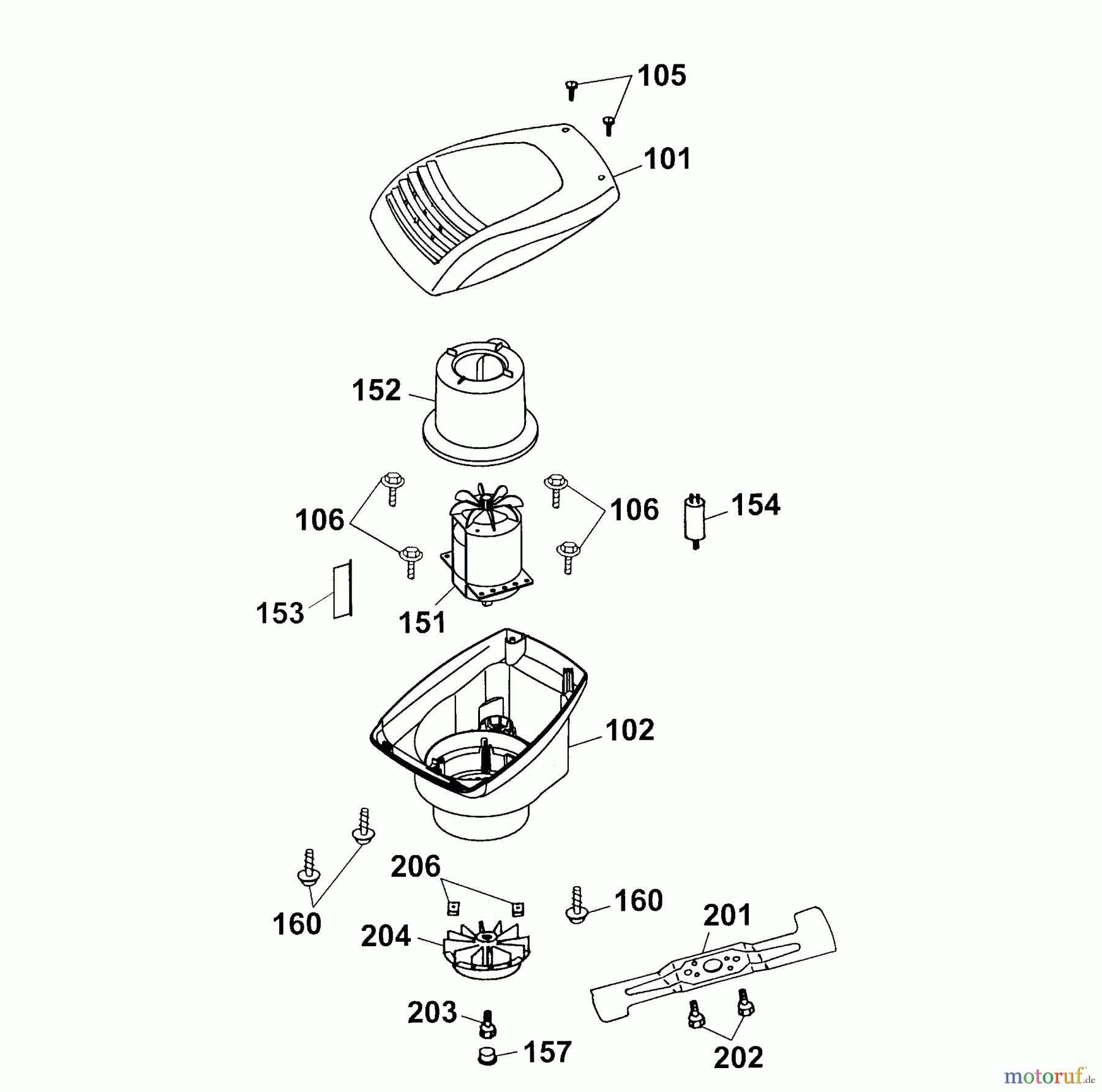  Wolf-Garten Elektromäher Esprit 40 E 4020680 Serie A, B  (2003) Elektromotor, Messer