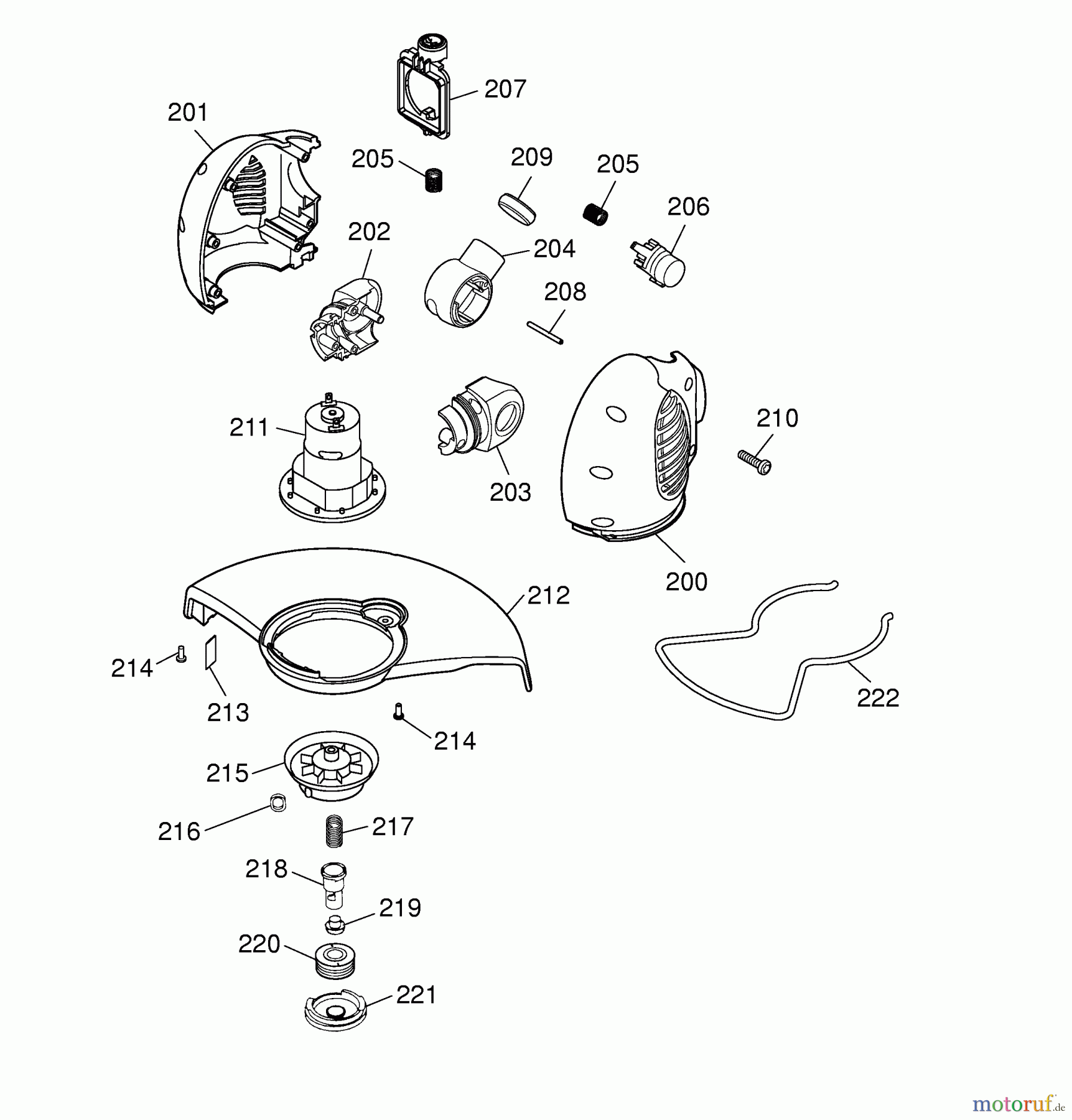  Wolf-Garten Akkutrimmer GT 815 AC 7134001 Serie A  (2004) Elektromotor, Fadenspule