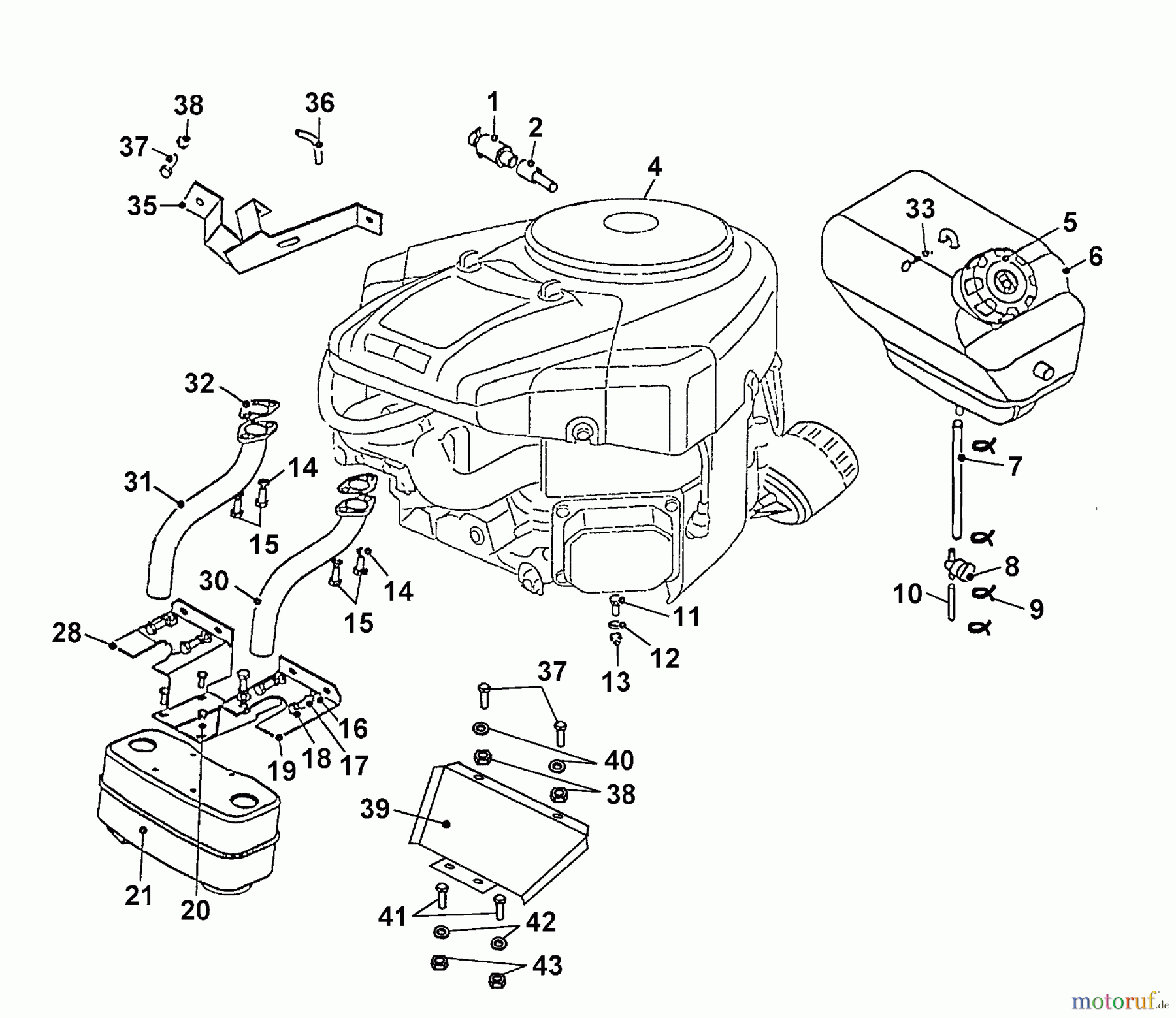  Wolf-Garten Rasentraktoren Trac OHV 7 6205000 Serie C  (2004) Motorzubehör