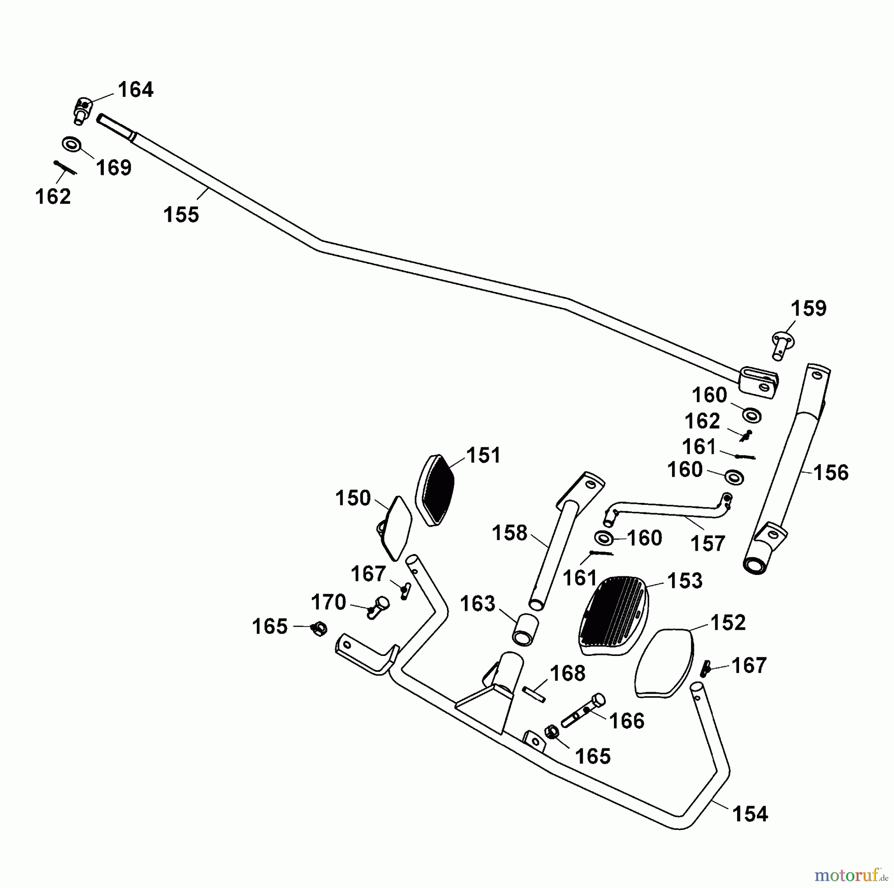  Wolf-Garten Rasentraktoren Trac OHV 7 6205000 Serie C  (2004) Bedienelemente Antrieb