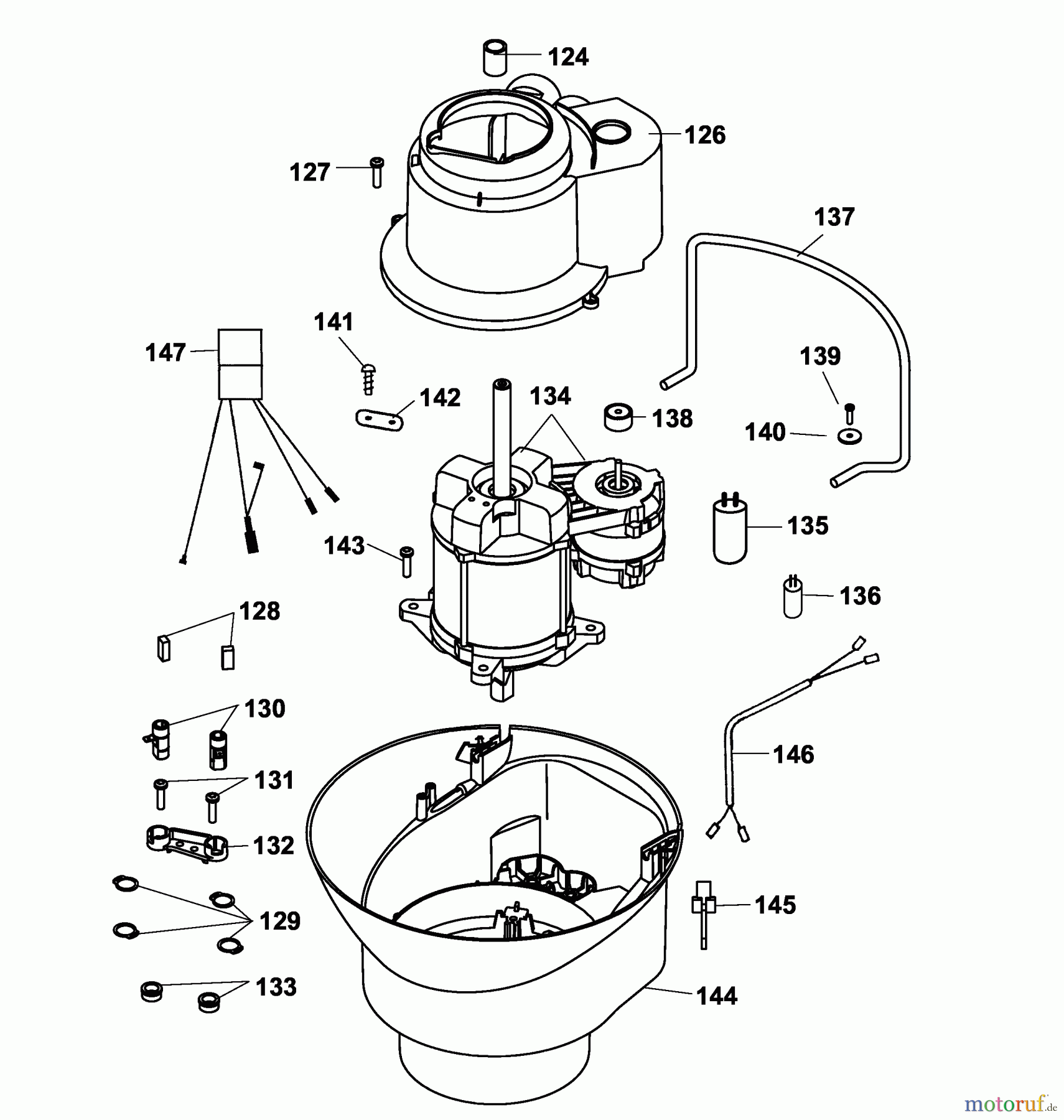 Wolf-Garten Elektromäher Premio 40 EKF 4026003 Serie C (2003) Kabelfixeinheit 2