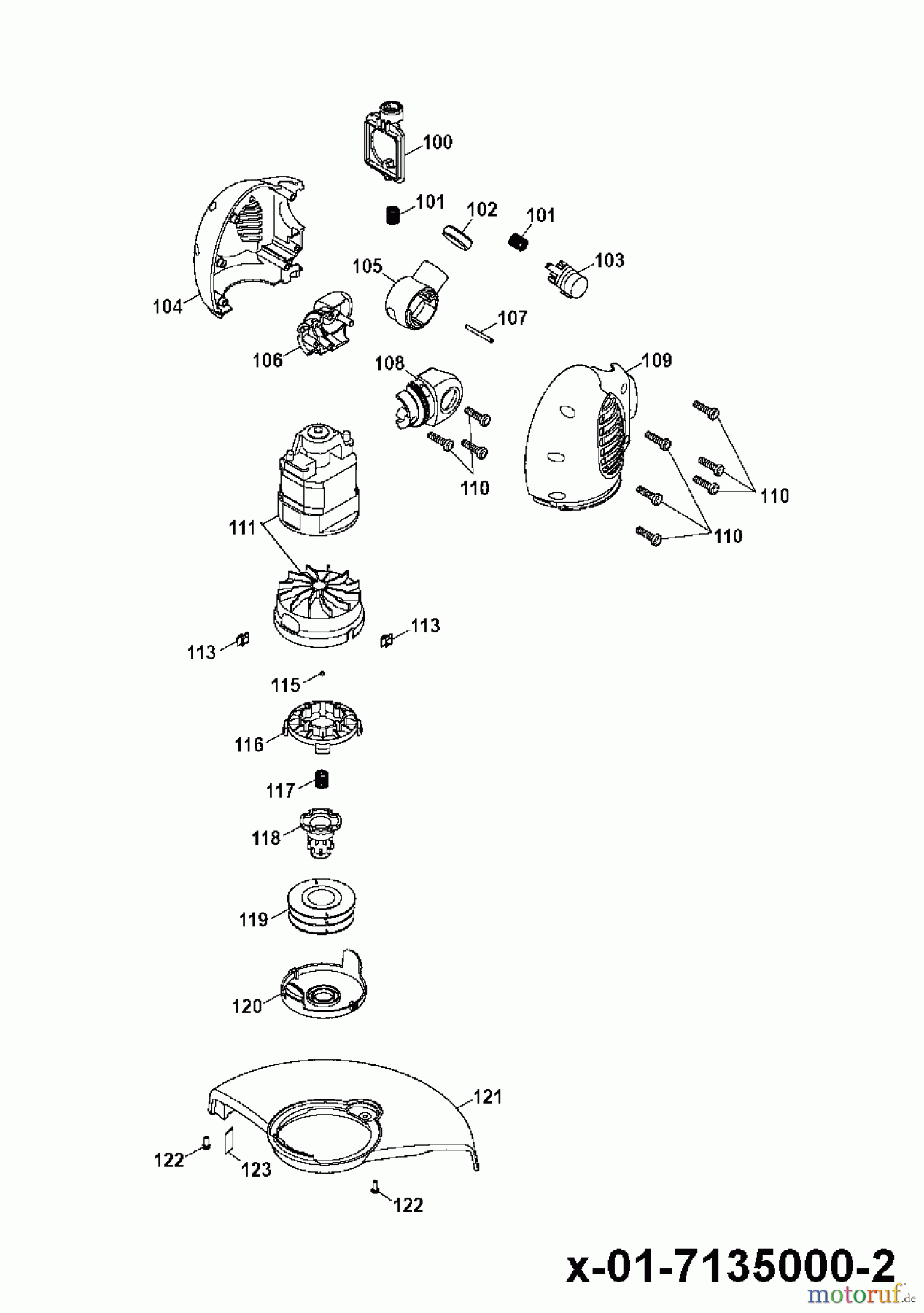  Wolf-Garten Elektrotrimmer GT 845 7135000 Serie C  (2006) Elektromotor, Fadenspule